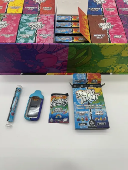 Triiiple Threat 2g Disposable – WATERMELON ZKITTLES (Indica) x