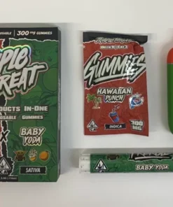 Triiiple Threat 2g Disposable – HAWAIIAN PUNCH (Indica) x BABY YODA (Sativa)